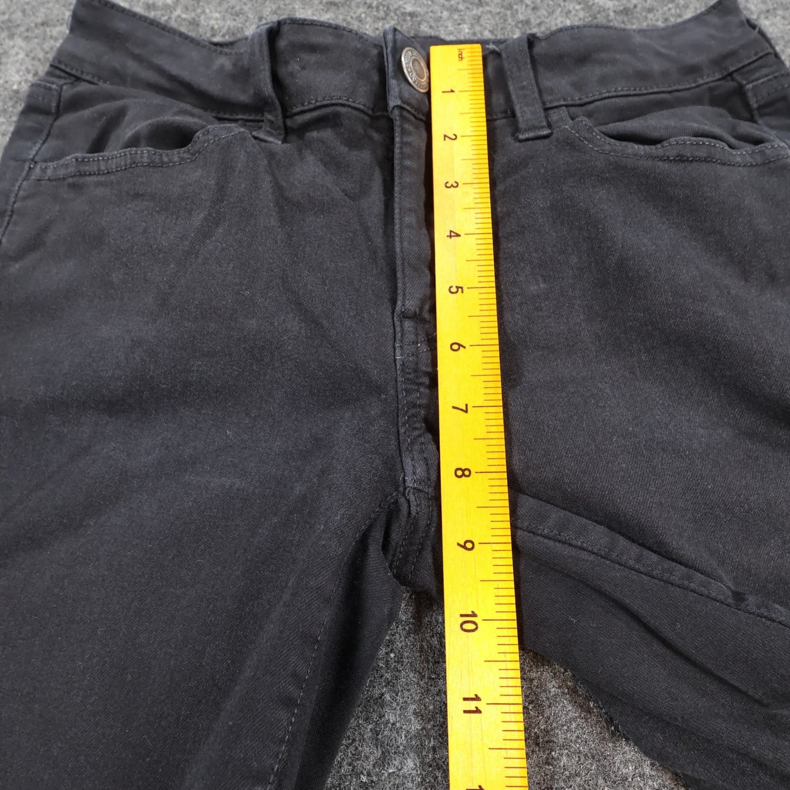 American Eagle Skinny Jeans Womens 6 Black Cotton Blend Distressed Ne(x)t Level - Thumbnail 5