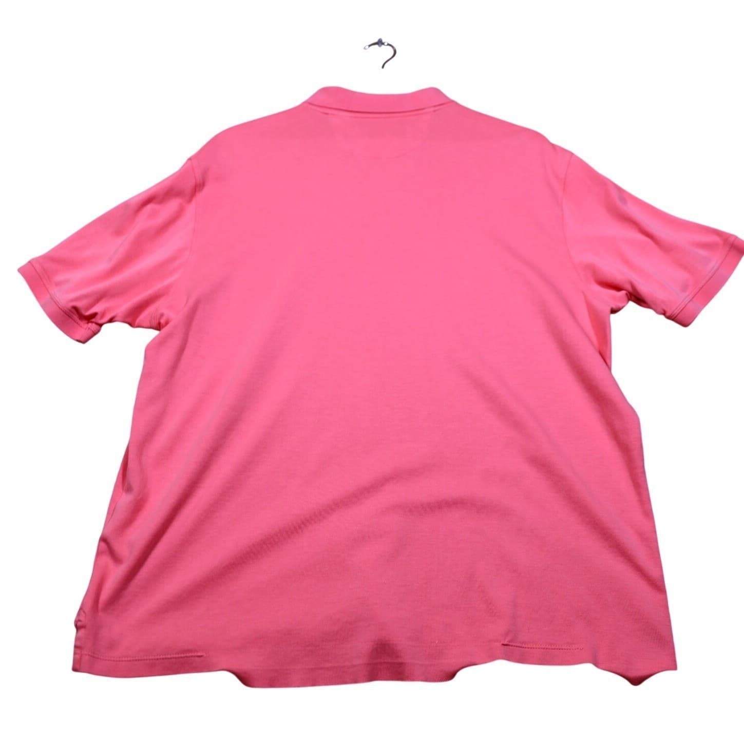Roundtree & Yorke Men's Coral Pink Supima Cotton Short Sleeve Polo Shirt Size L - Thumbnail 6