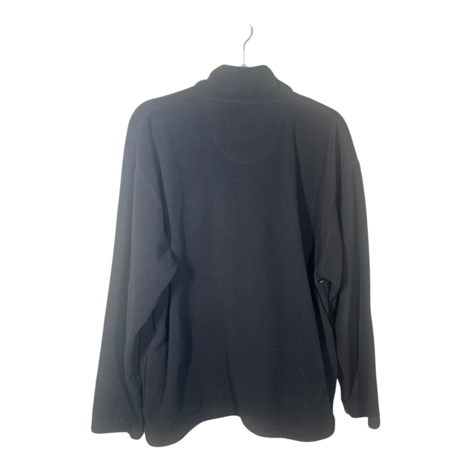 Weatherproof Fleece Pullover Mens Large Black Excellent Quarter Zip Mock Neck - Thumbnail 2
