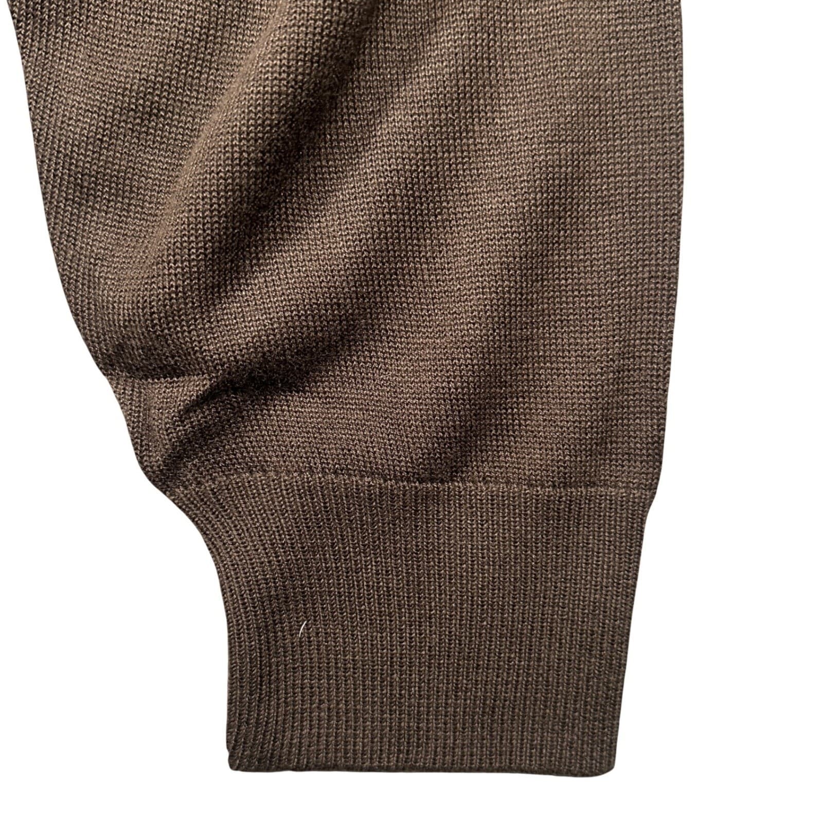 Trust Mock Neck Sweater Mens XL Brown New Diamond Textured Knit BS066 - Thumbnail 5
