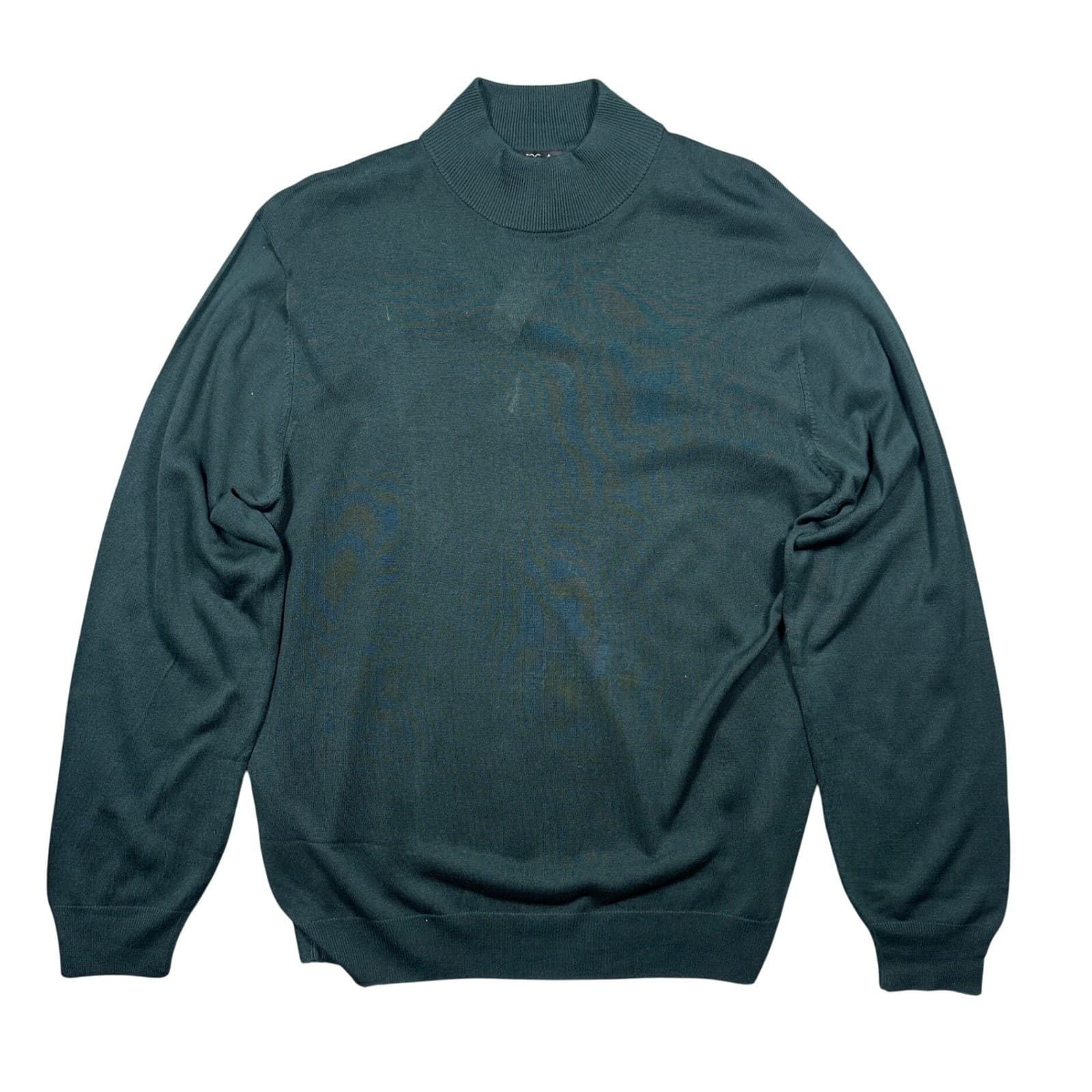 Jos. A. Bank Mock Neck Sweater Men XXL Green NEW Silk Signature Collection VTG - Thumbnail 2