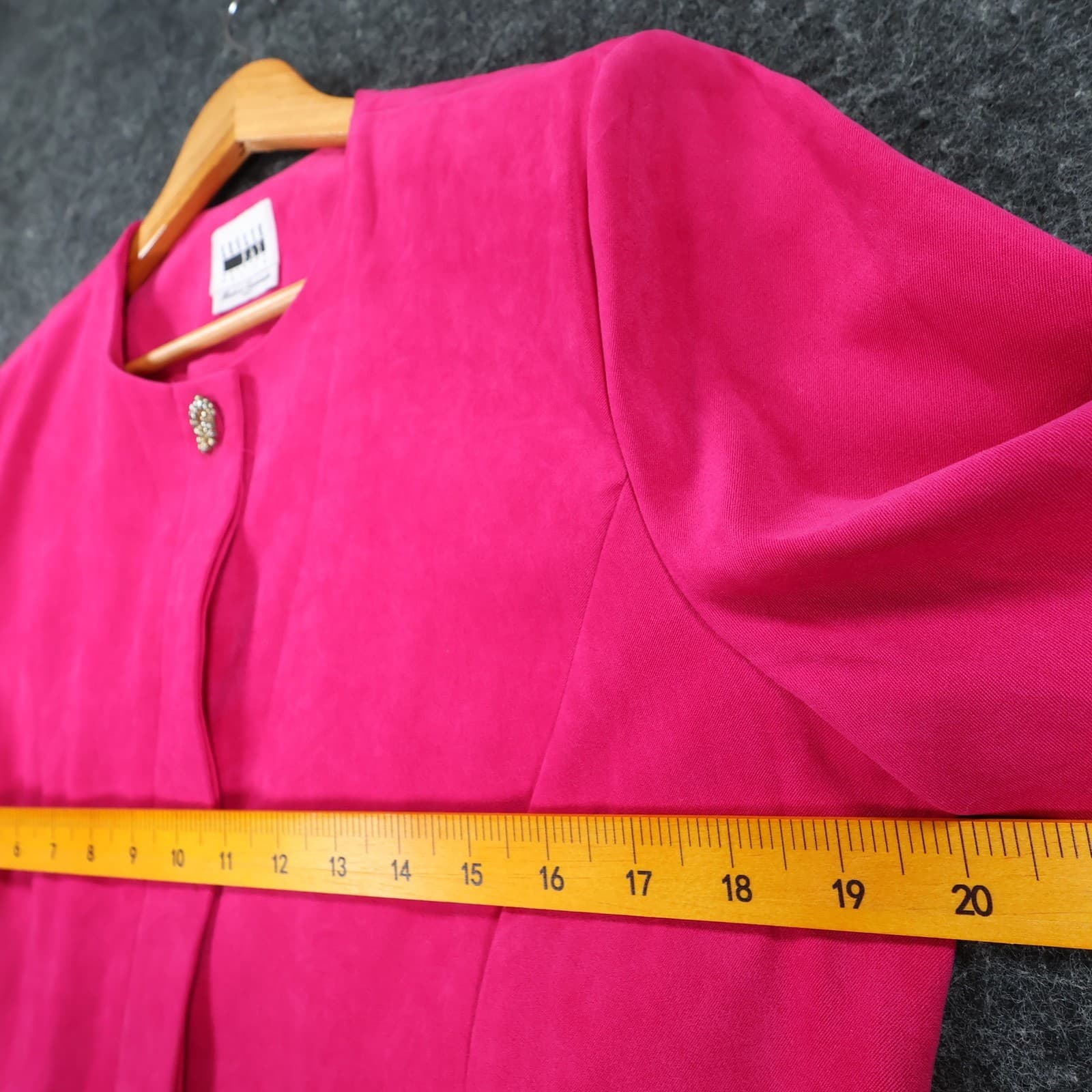 Leslie Fay Jacket Womens 14P Pink Polyester Spandex Petite Faux Suede Blazer - Thumbnail 3
