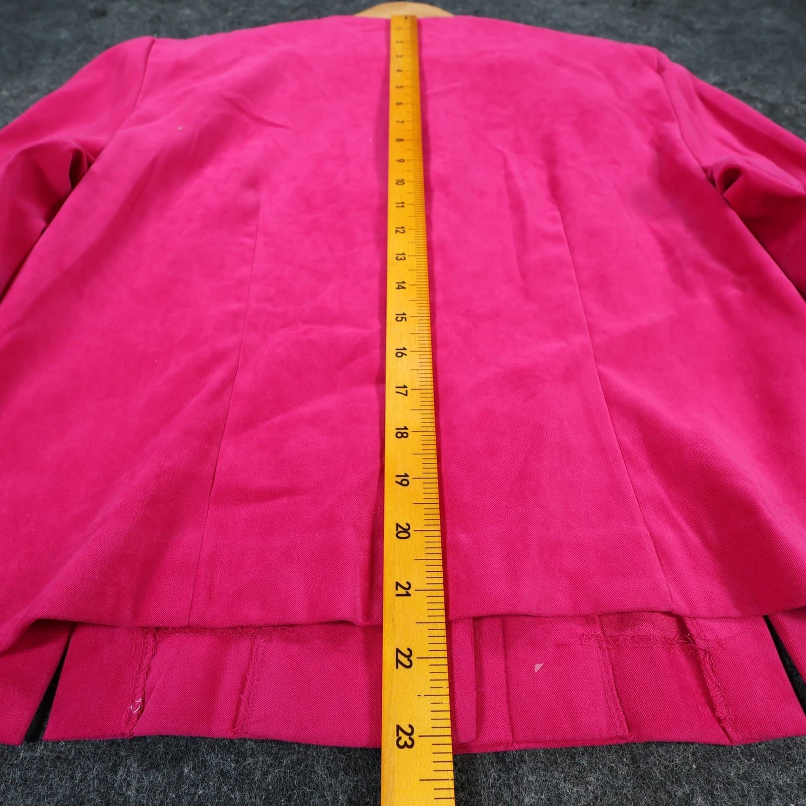 Leslie Fay Jacket Womens 14P Pink Polyester Spandex Petite Faux Suede Blazer - Thumbnail 5