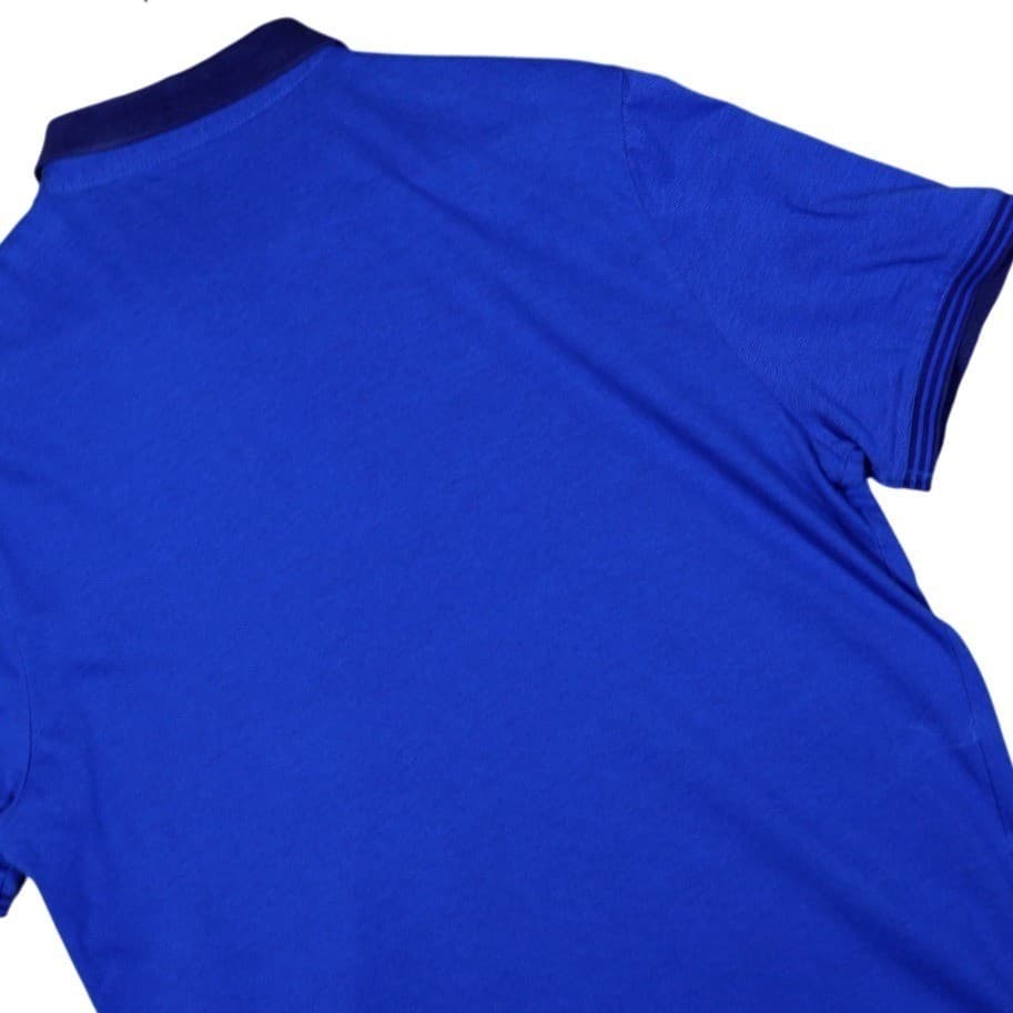 Perry Ellis Men Royal Blue Textured Polo Shirt Short Sleeve Collared Size Large - Thumbnail 2