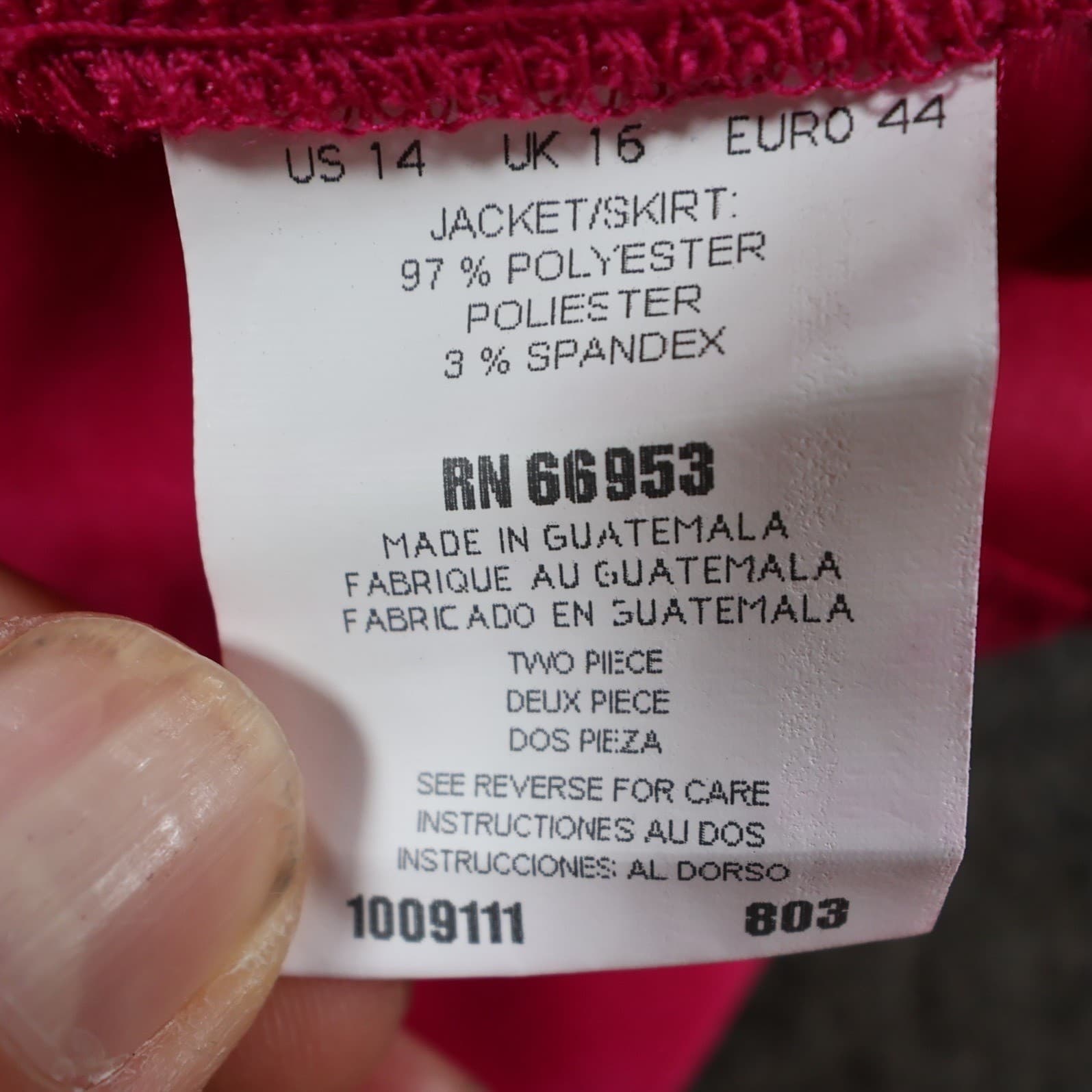 Leslie Fay Jacket Womens 14P Pink Polyester Spandex Petite Faux Suede Blazer - Thumbnail 8