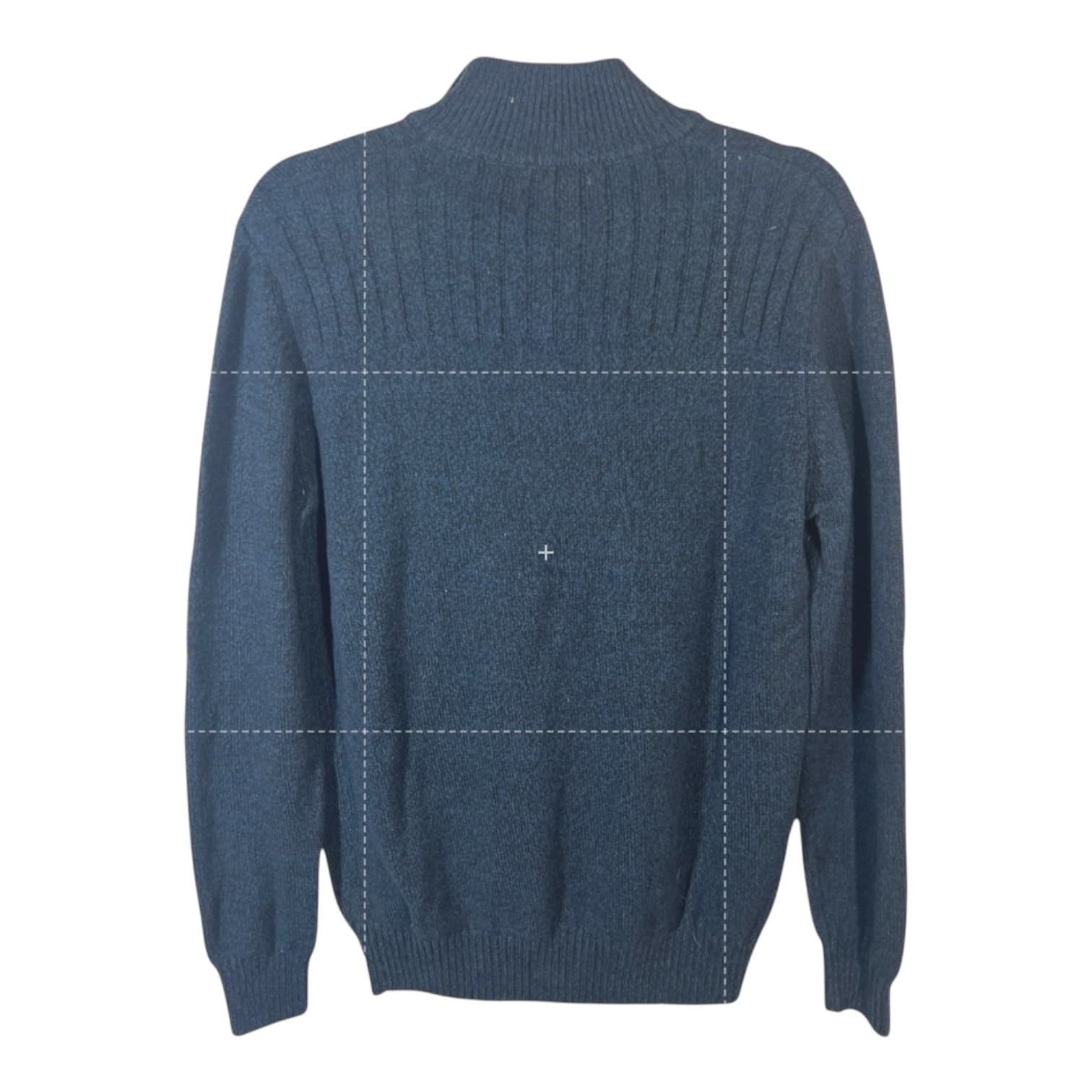 Method Quarter Zip Sweater Mens Small Blue Excellent Ribbed Knit Mock Neck - Thumbnail 2