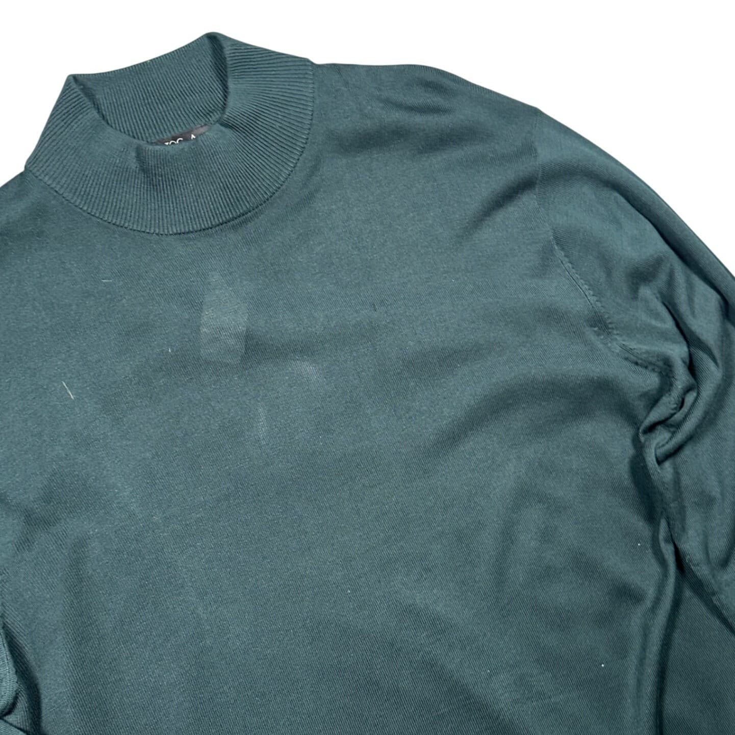 Jos. A. Bank Mock Neck Sweater Men XXL Green NEW Silk Signature Collection VTG - Thumbnail 6