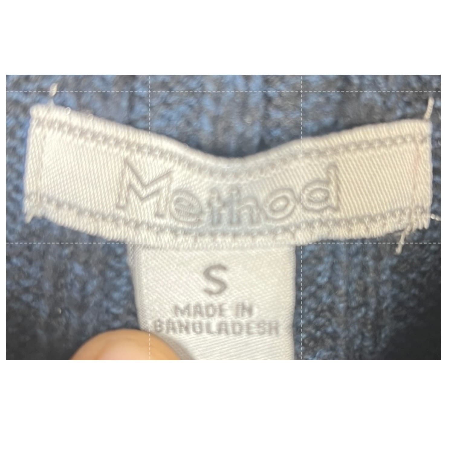 Method Quarter Zip Sweater Mens Small Blue Excellent Ribbed Knit Mock Neck - Thumbnail 3