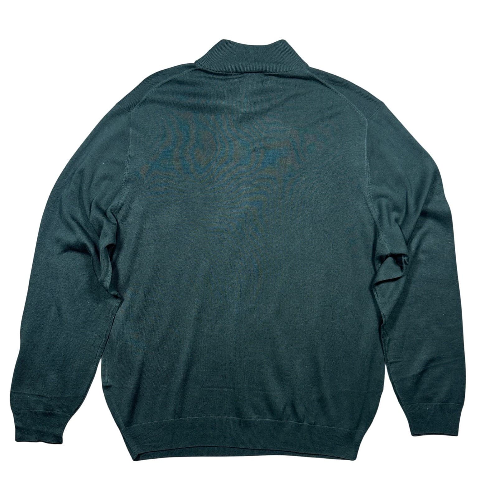 Jos. A. Bank Mock Neck Sweater Men XXL Green NEW Silk Signature Collection VTG - Thumbnail 3