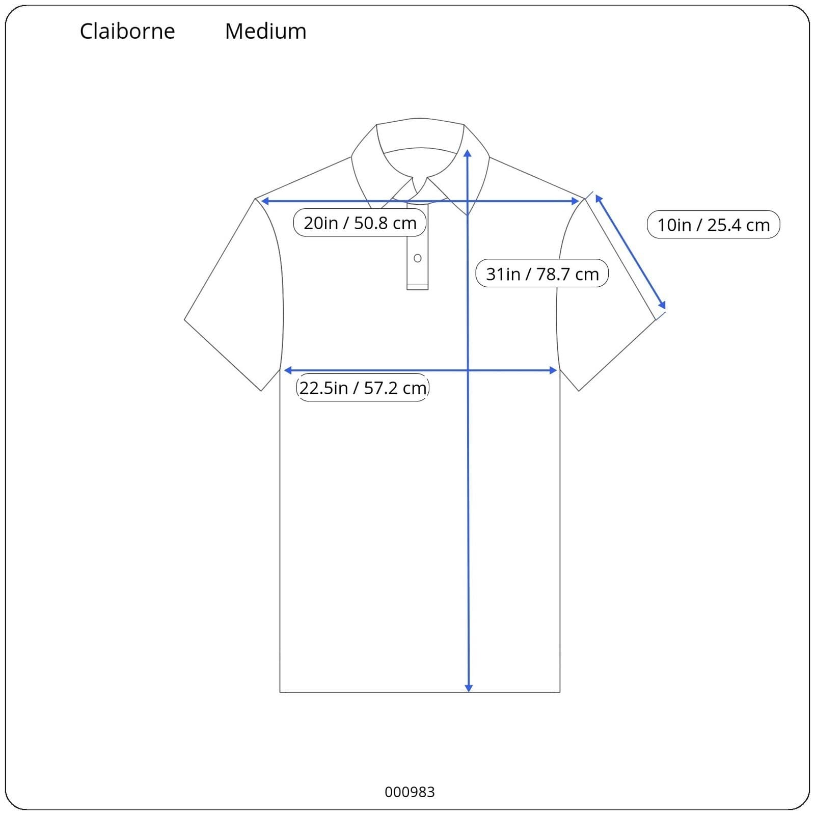 CLAIBORNE JOHN BARTLETT Men's Short Sleeve Polo Shirt Medium - Thumbnail 8