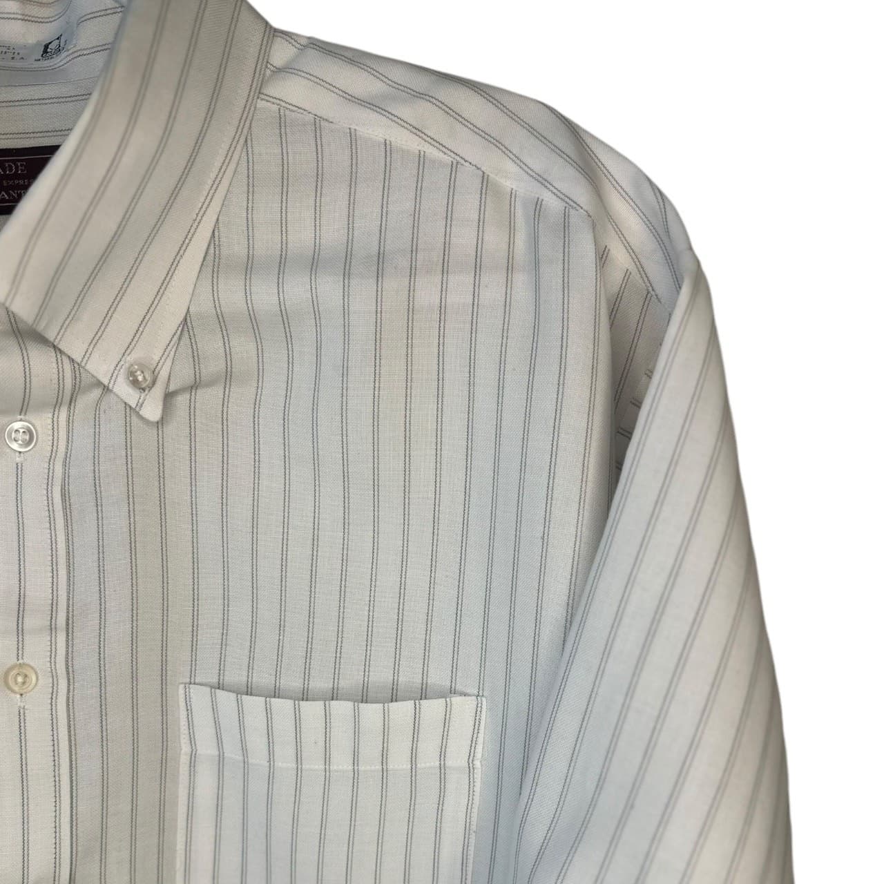 Vintage NOFADE for Anthony's Men's XL Beige Stripe Button-Up Shirt - Thumbnail 4