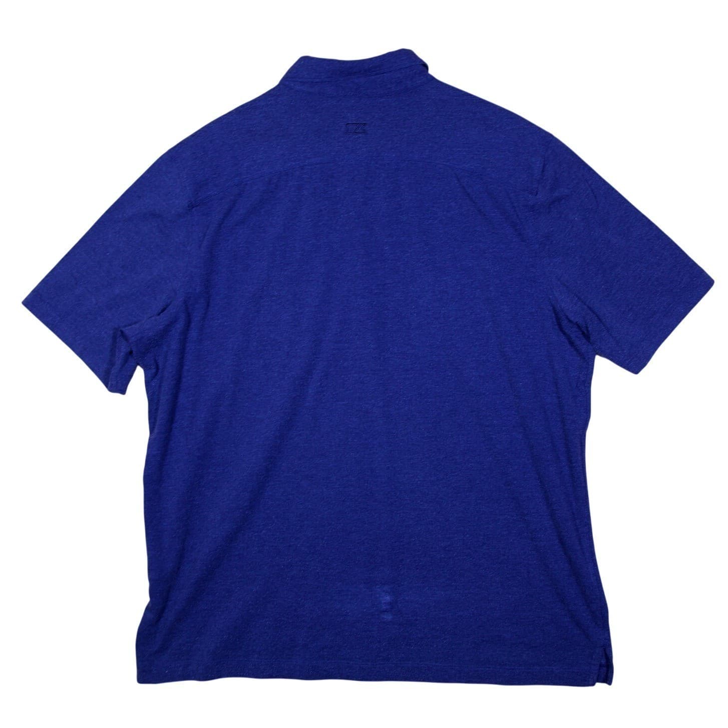 Cutter & Buck Men's Royal Blue Heathered Short Sleeve Polo Shirt with Pocket XL - Thumbnail 3