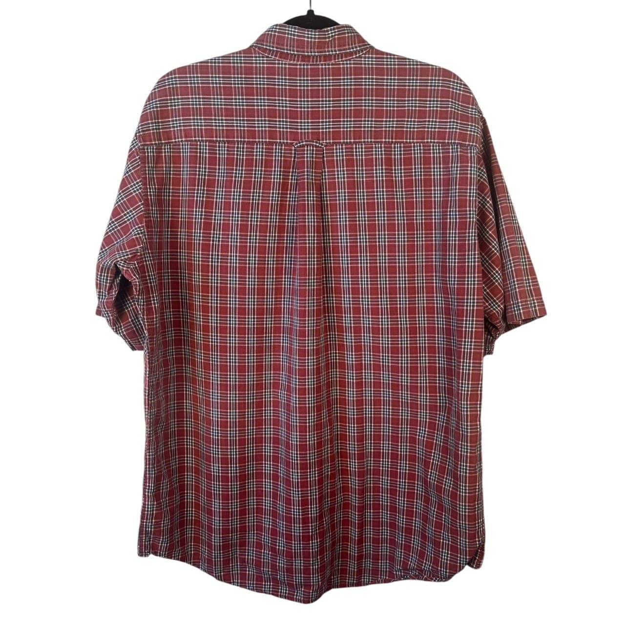 Bob Timberlake Men's L Red Plaid Button-Down Short Sleeve Shirt - Thumbnail 6