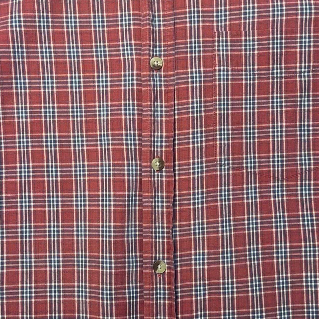 Bob Timberlake Men's L Red Plaid Button-Down Short Sleeve Shirt - Thumbnail 9
