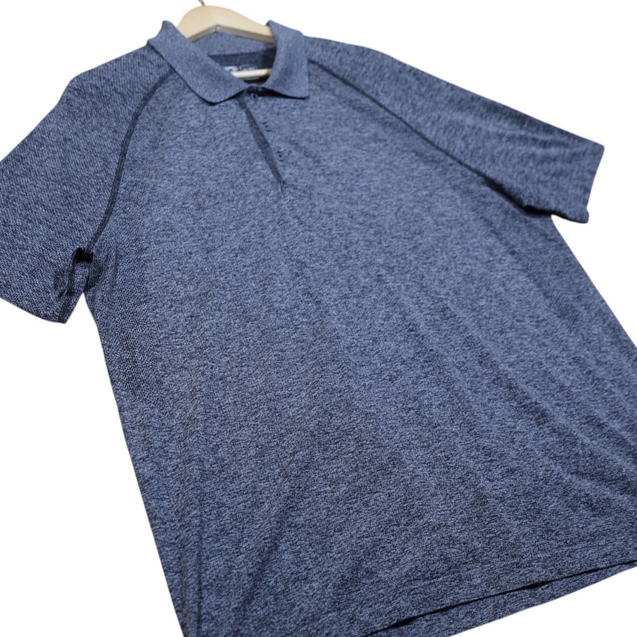 Russell Athletic Men Heather Gray Training Fit Short Sleeve Polo Shirt XL - Thumbnail 4