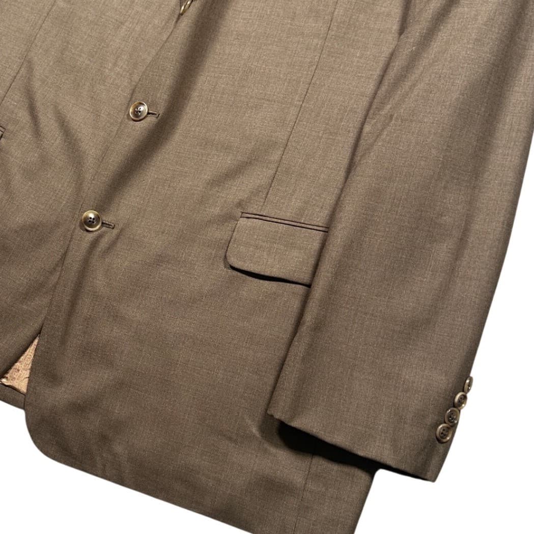 Stafford Blazer Mens 48L Brown 100% Pure Wool 3-Button Suit Jacket - Thumbnail 6