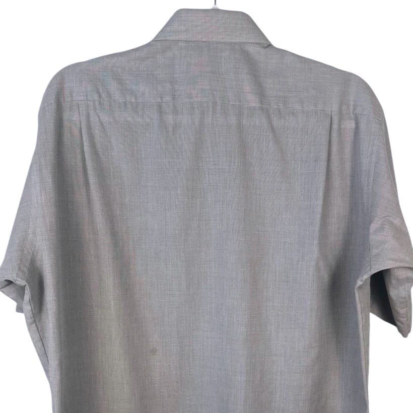 Towncraft Mens Gray Short Sleeve Button Up Shirt Classic Fit Size Large 16 - Thumbnail 6
