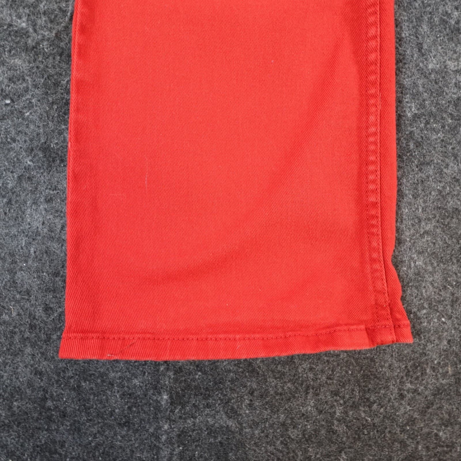 H&M Divided Wide Leg Jeans Womens Size 2 Red Cotton High Rise Stretch Denim - Thumbnail 11