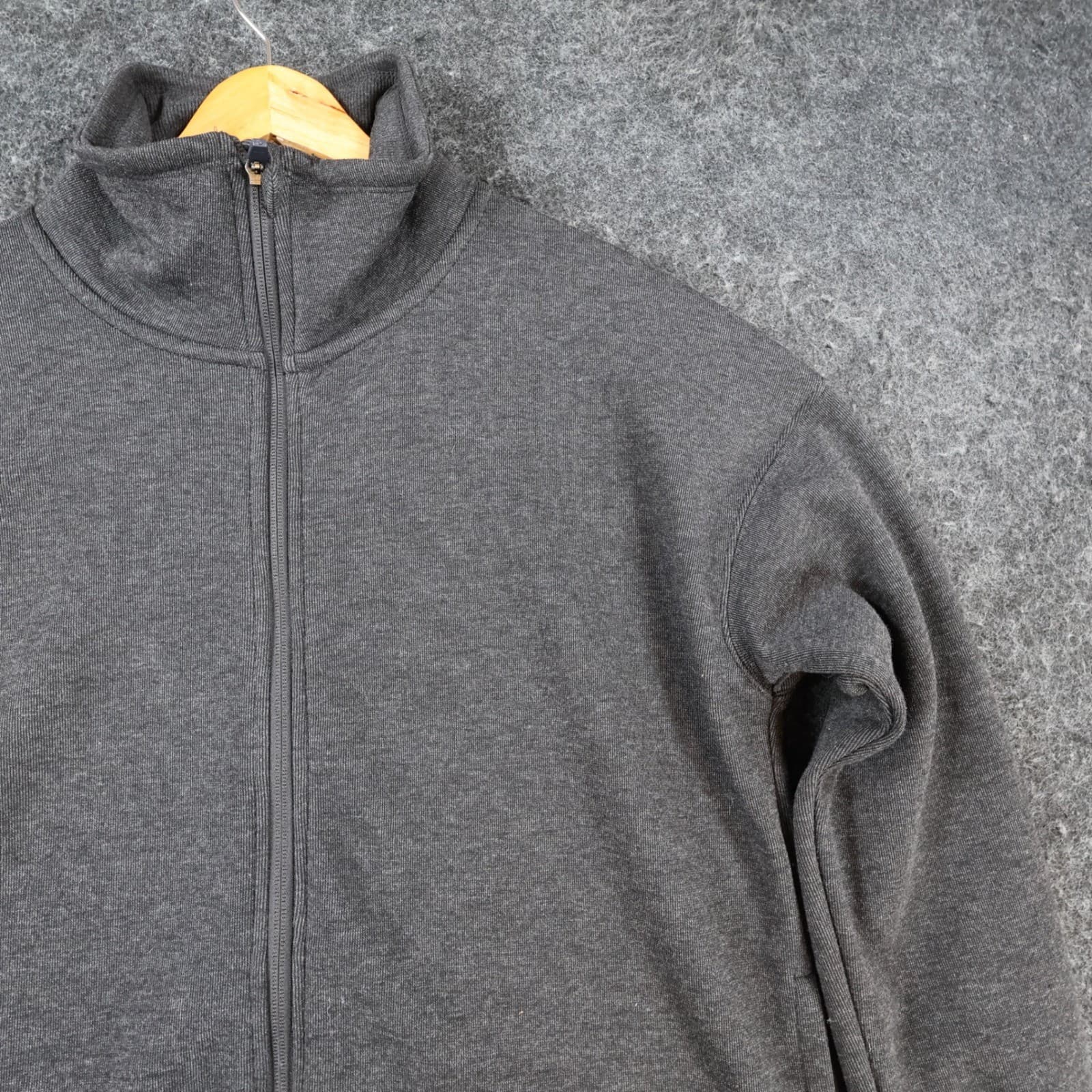 Mondetta Full Zip Jacket Mens L Dark Gray Recycled Polyester Athletic Zip Up - Thumbnail 9