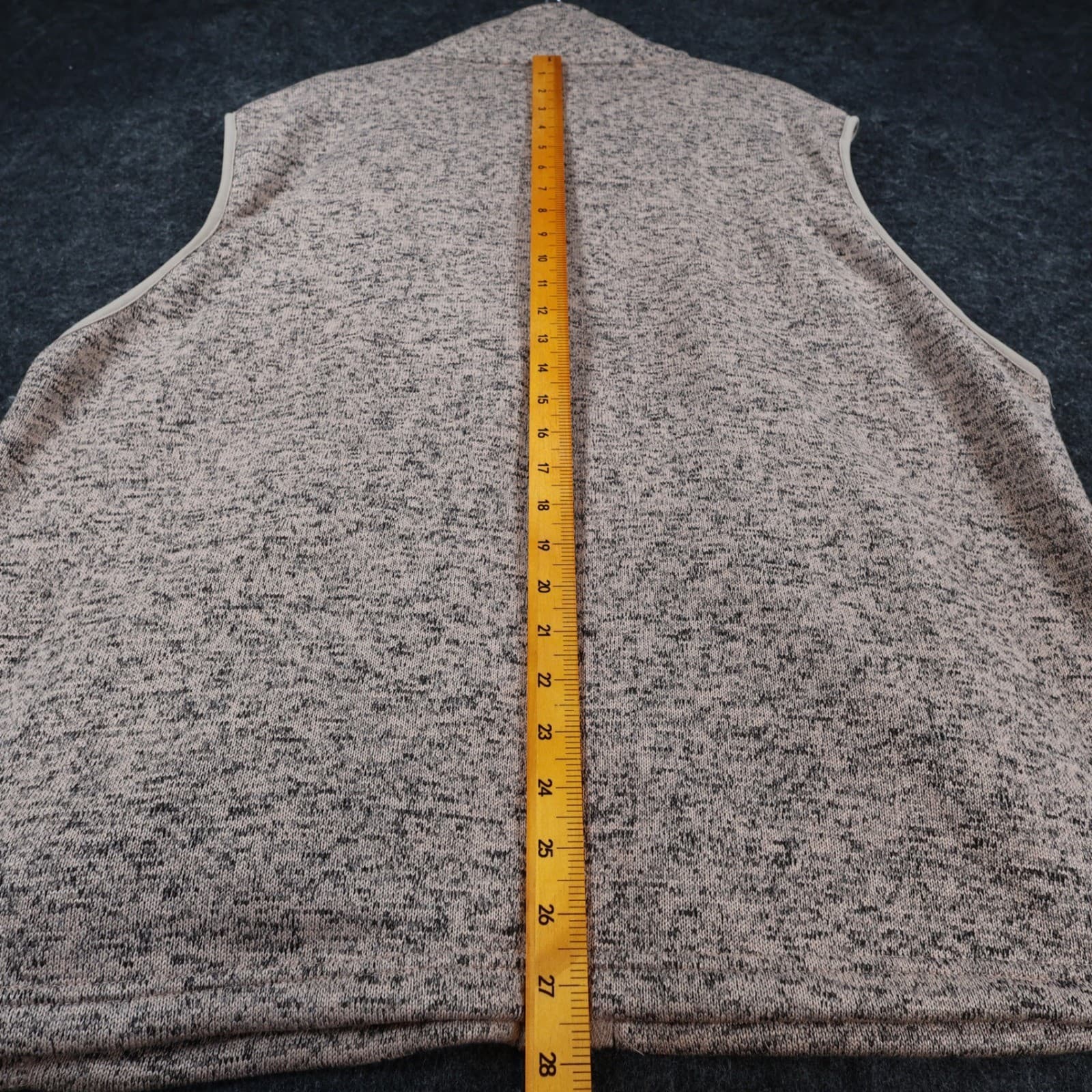 Victory Sportswear Vest Mens XXL Tan Polyester Sweater Knit Fleece Full Zip - Thumbnail 6