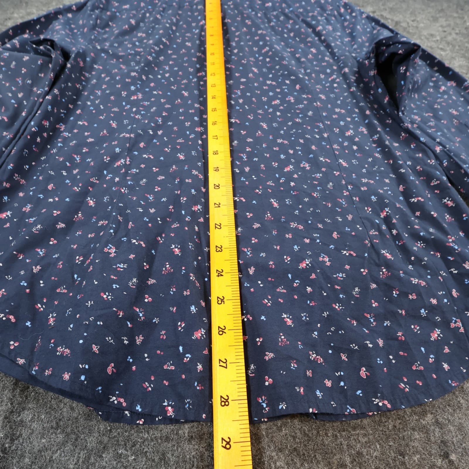 English Laundry Button Down Shirt Mens Medium Navy Blue Cotton Slim Fit Floral - Thumbnail 6