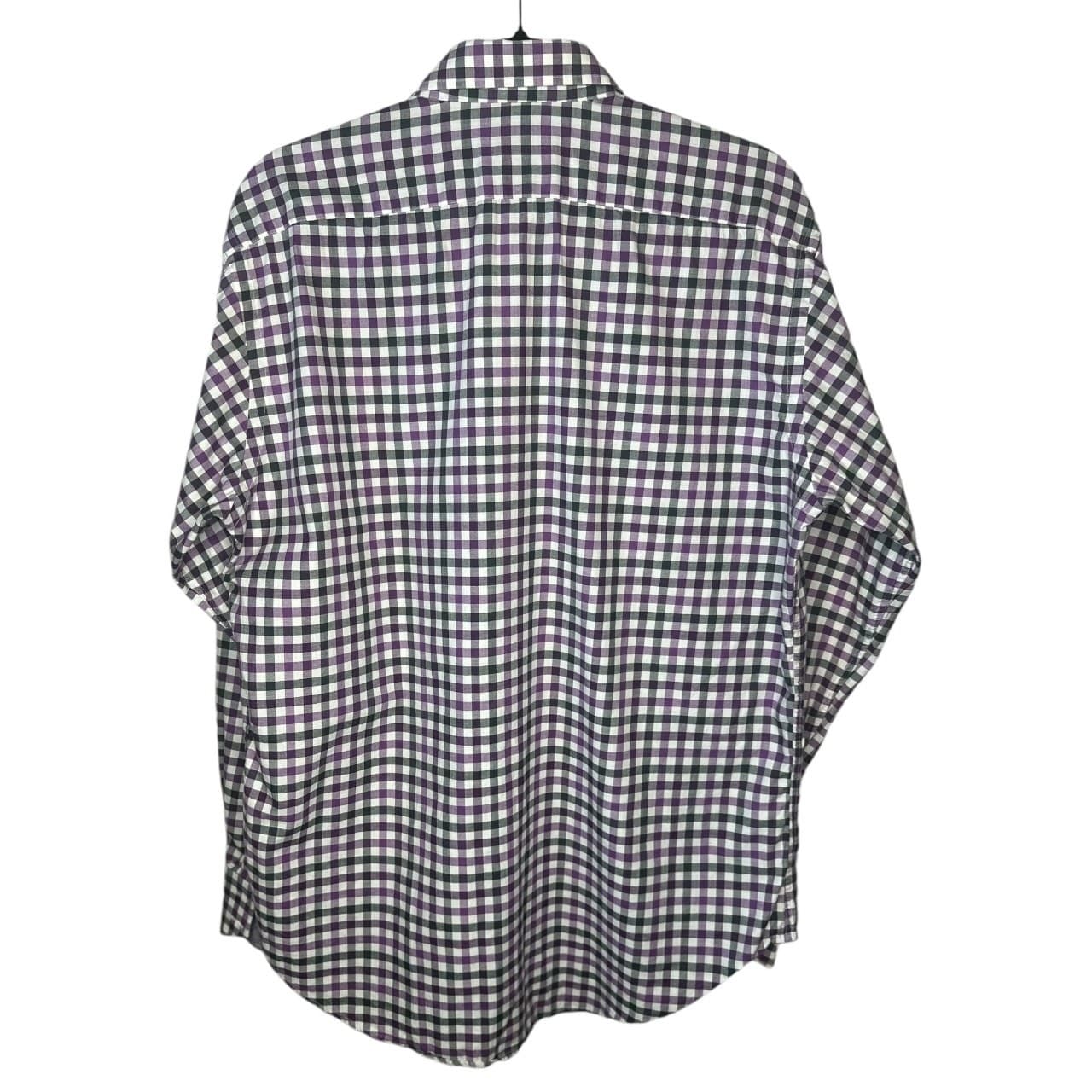 Jack Stone Men's M Red Plaid Flannel Button-Down Long Sleeve Shirt - Thumbnail 3