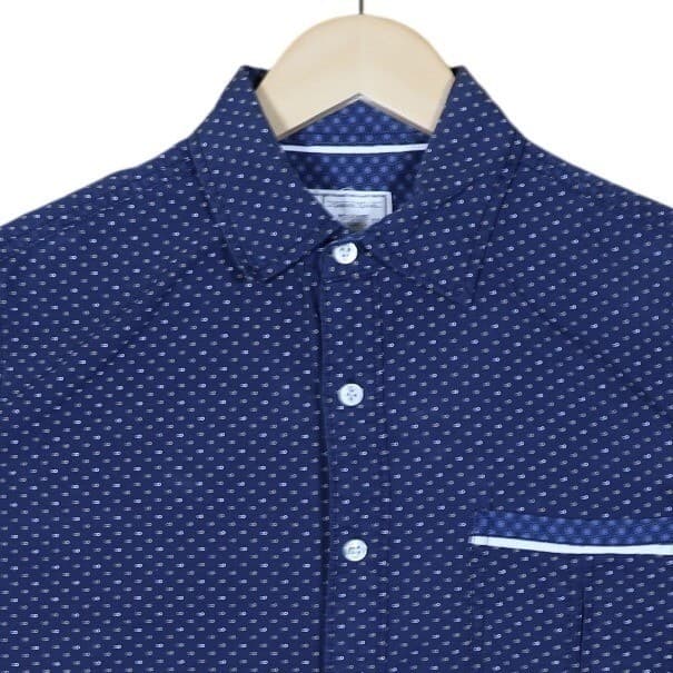 Colours Alexander Julian Mens Small Dot Print Short Sleeve Button Down Shirt - Thumbnail 3