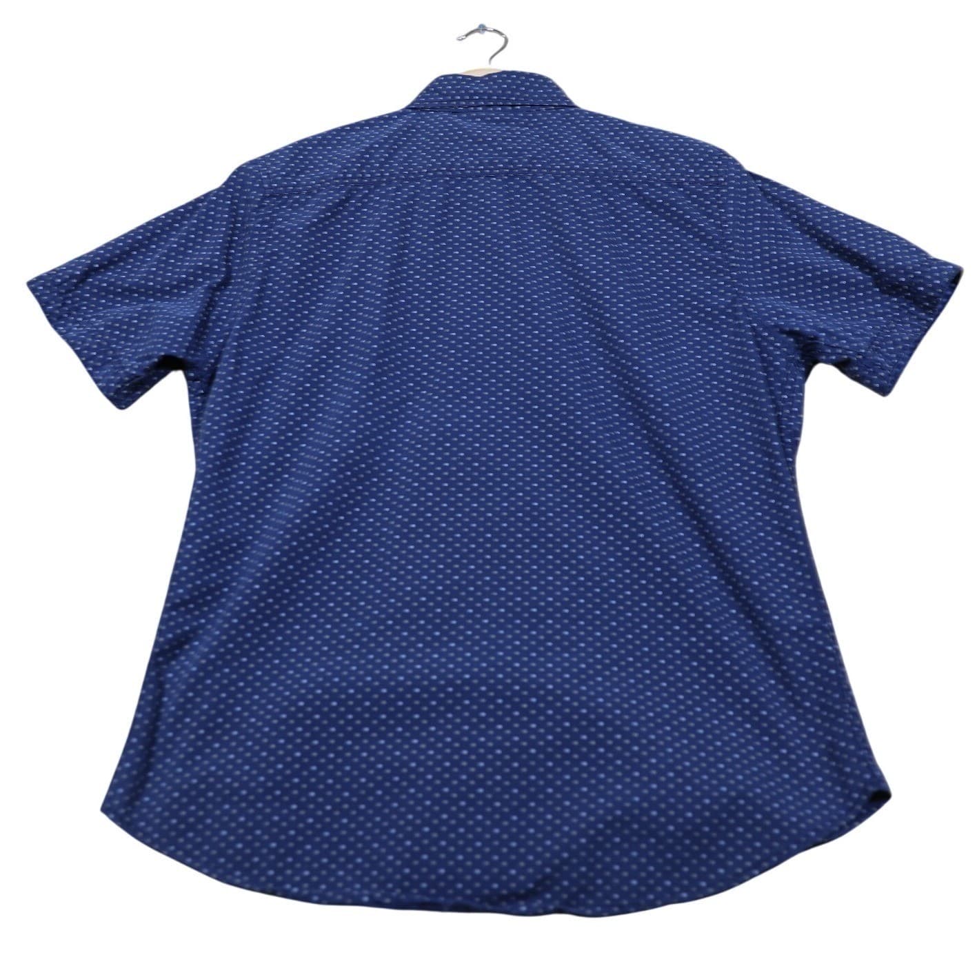 Colours Alexander Julian Mens Small Dot Print Short Sleeve Button Down Shirt - Thumbnail 6