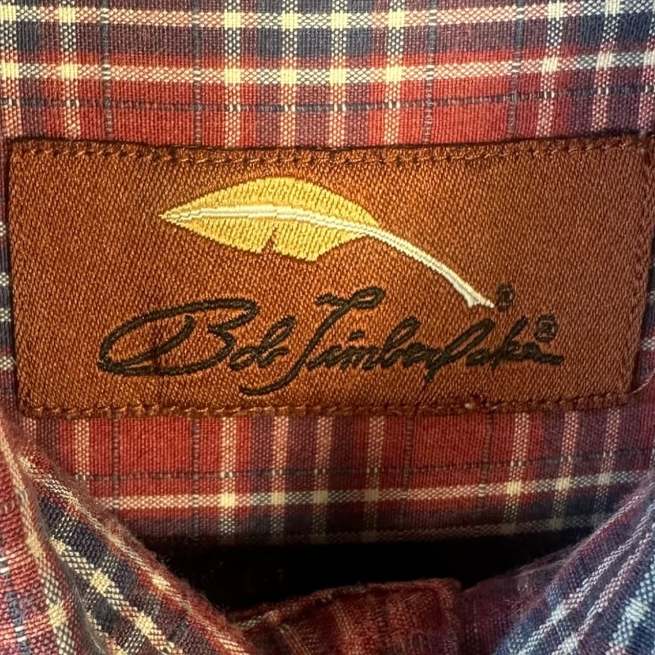 Bob Timberlake Men's L Red Plaid Button-Down Short Sleeve Shirt - Thumbnail 8