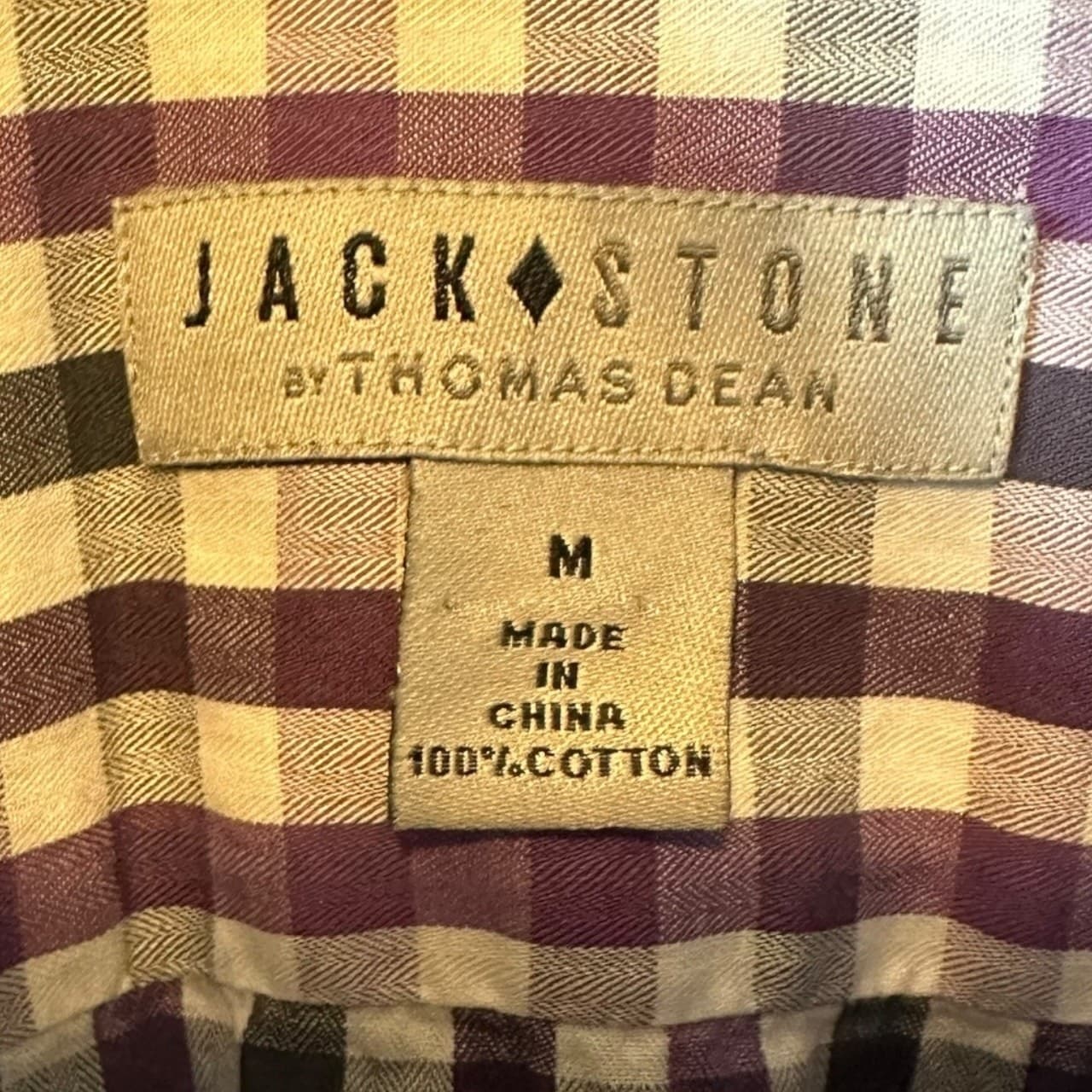 Jack Stone Men's M Red Plaid Flannel Button-Down Long Sleeve Shirt - Thumbnail 7