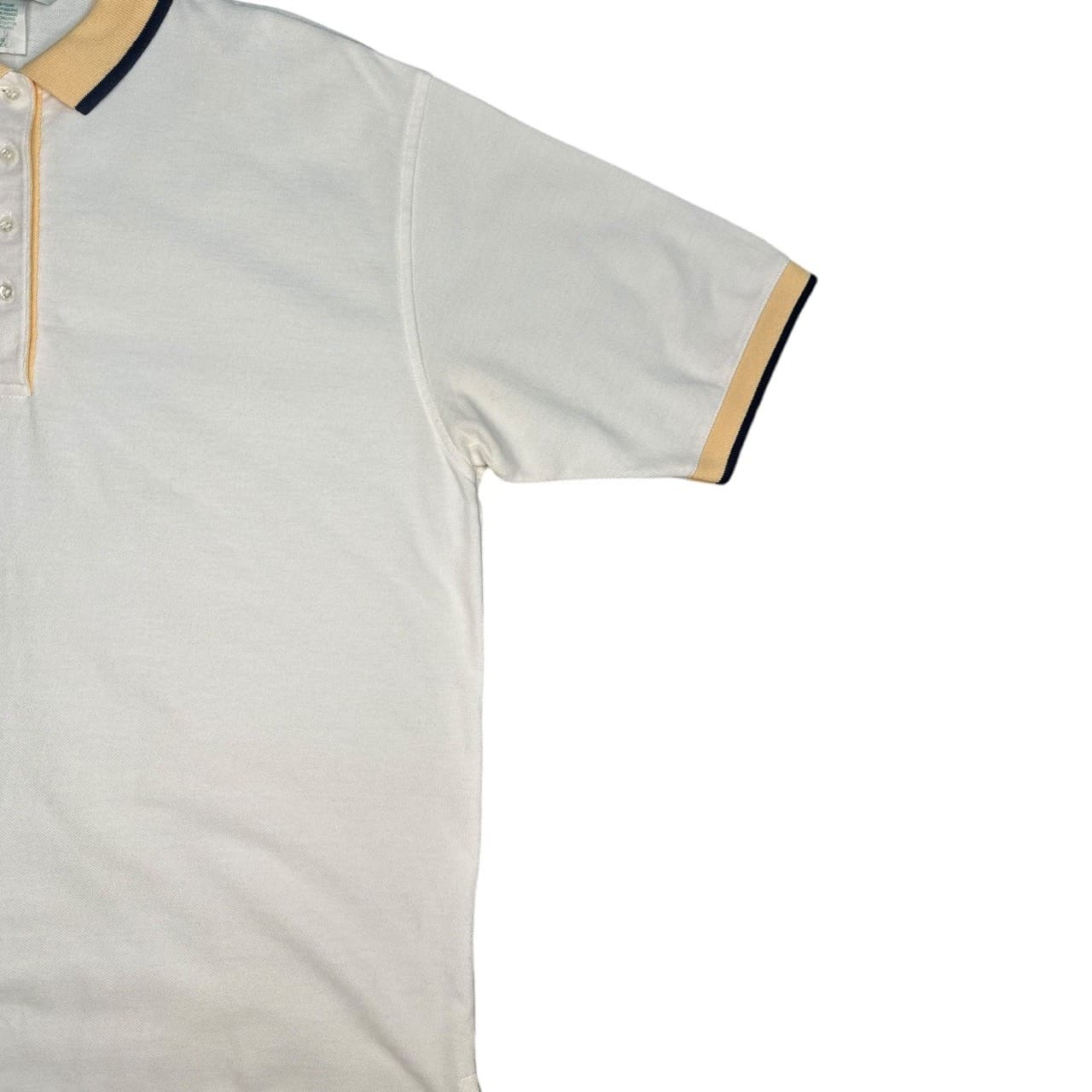 Outer Banks Men's L White Gold Trim Short Sleeve Polo Shirt - Thumbnail 5
