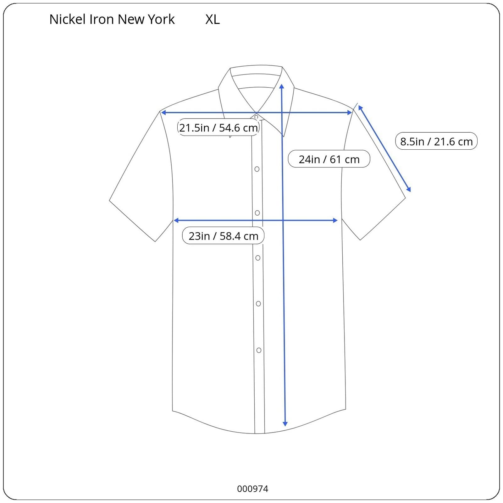 Nickel Iron New York Blue Striped Collar Polo Shirt Mens XL Short Sleeve Casual - Thumbnail 6