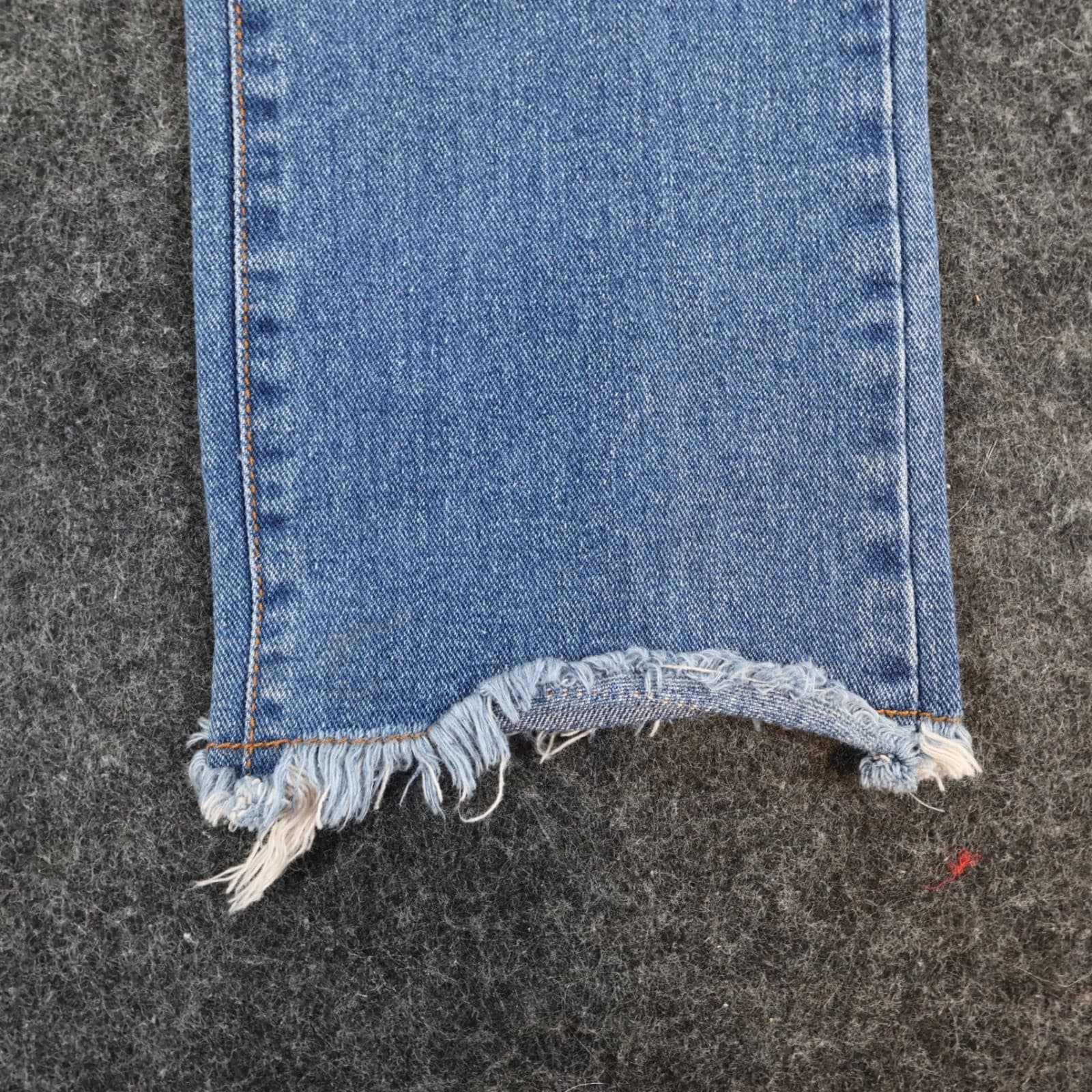 Chelsea & Violet Straight Leg Jeans Womens 27 Blue Cotton Distressed Frayed Hem - Thumbnail 13