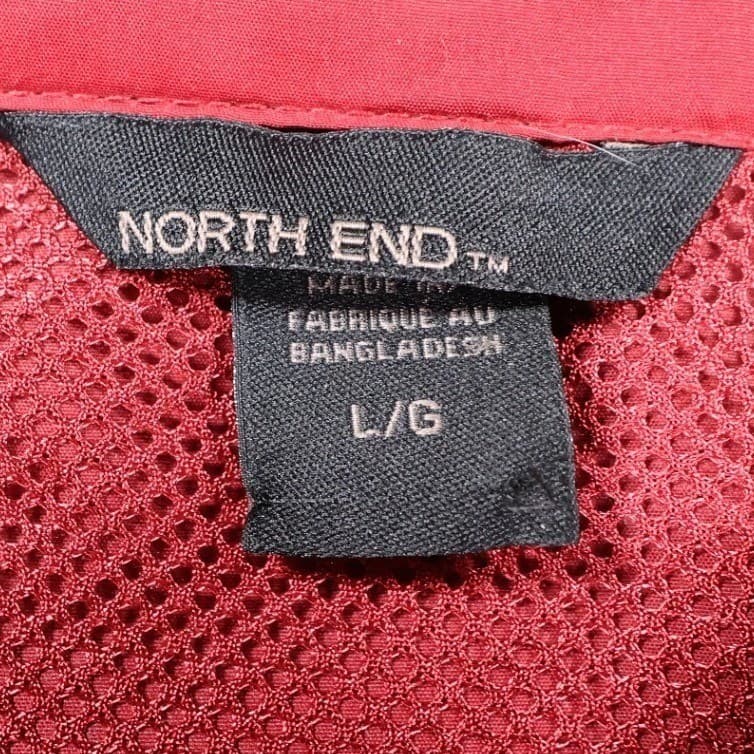 North End Windbreaker Jacket Mens Large Red Excellent Vintage Full Zip - Thumbnail 6