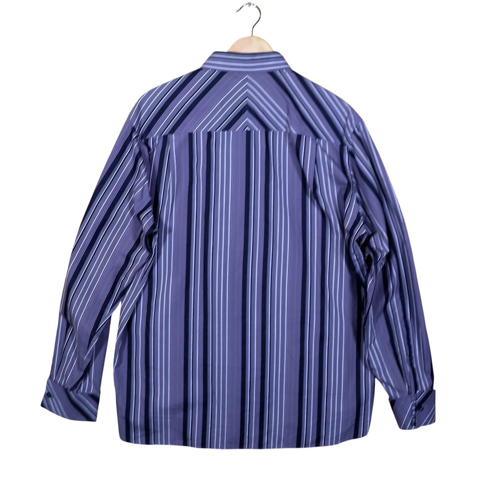 Perry Ellis Mens Striped Button Down Long Sleeve Dress Shirt Size L - Thumbnail 4