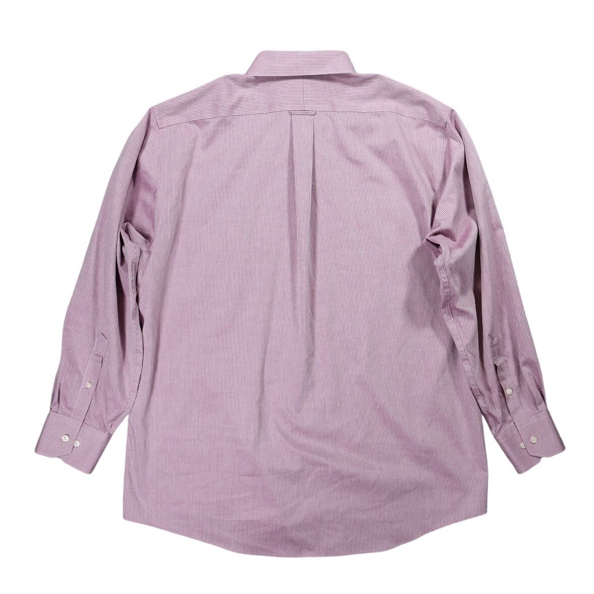 Arrow Dress Shirt Mens 17.5 34/35 Pink Excellent Non-Iron Cotton Striped LS - Thumbnail 3
