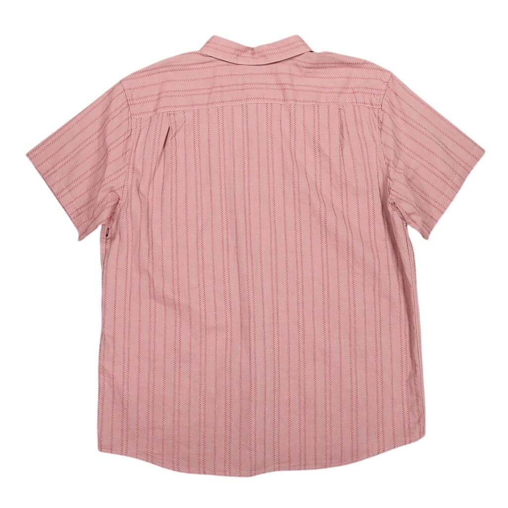 RVCA Button Down Shirt Mens XXL Pink NWOT Striped Slim Fit Short Sleeve - Thumbnail 2