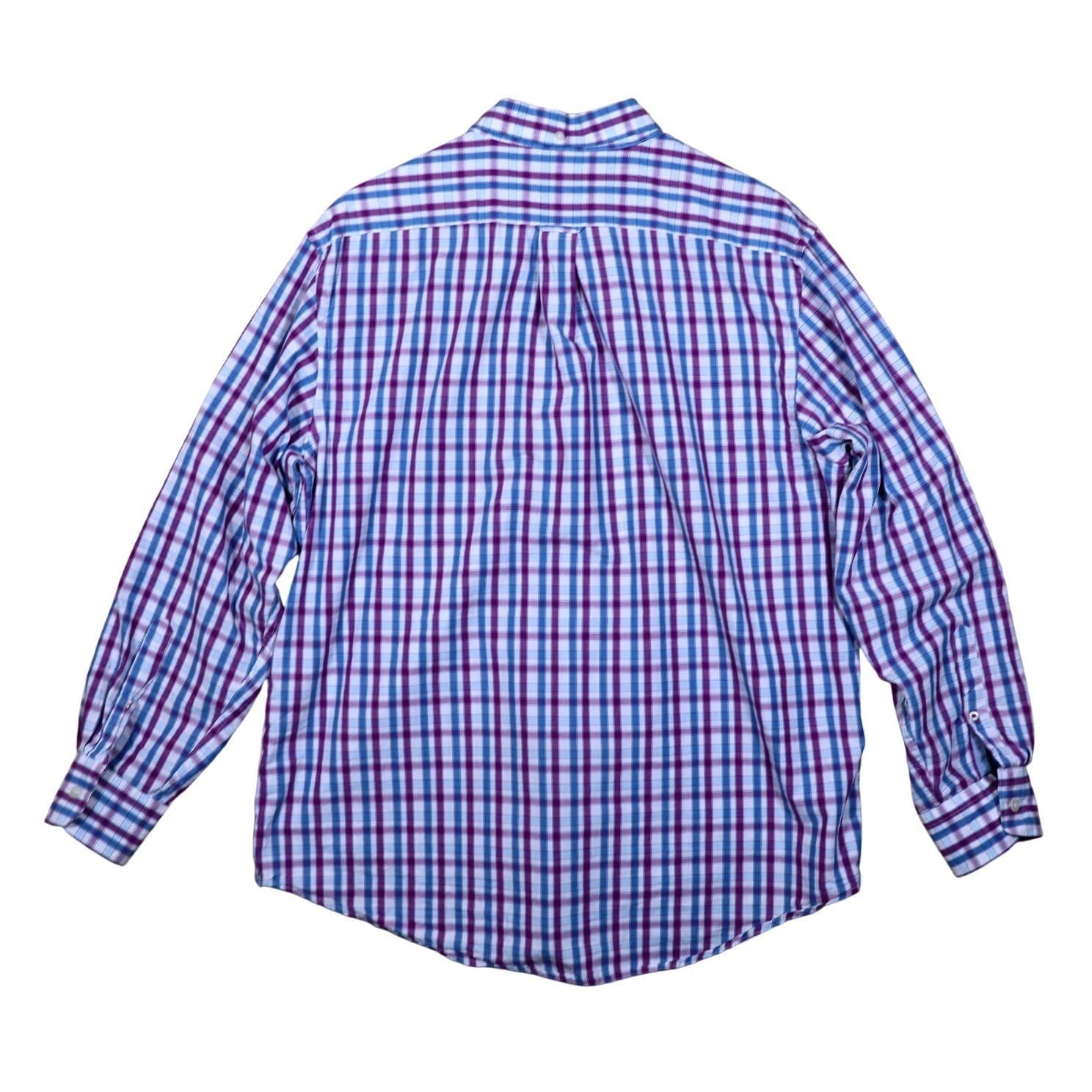 IZOD Men's Large Long Sleeve Plaid Button Down Shirt Casual Dress Shirt - Thumbnail 4