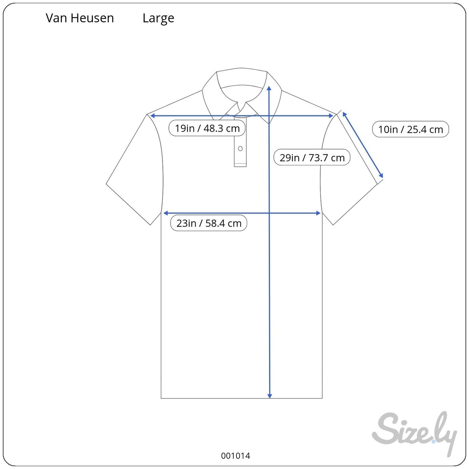 Van Heusen Mens Large L Light Blue Stripe Golf Polo Shirt Short Sleeve - Thumbnail 8