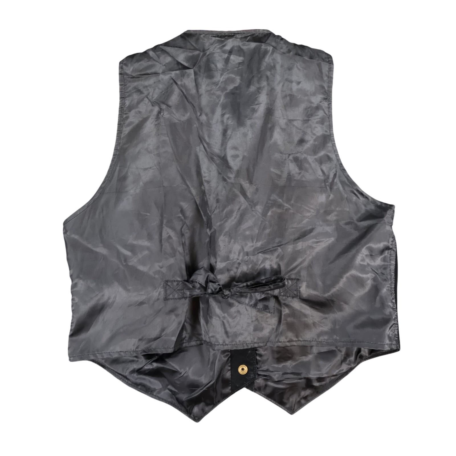 Disney Mickey Mouse Vest Womens Medium Black Suede Leather Embroidered Waistcoat - Thumbnail 2