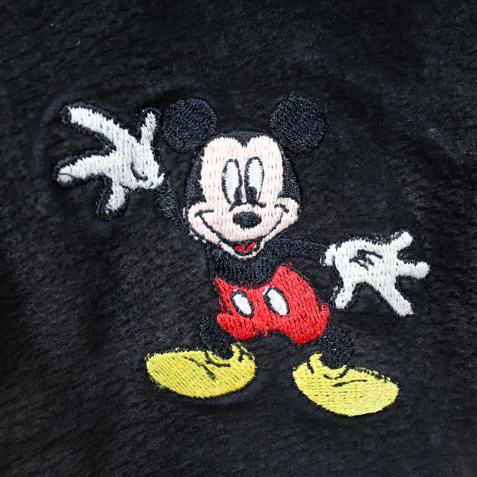 Disney Mickey Mouse Vest Womens Medium Black Suede Leather Embroidered Waistcoat - Thumbnail 3