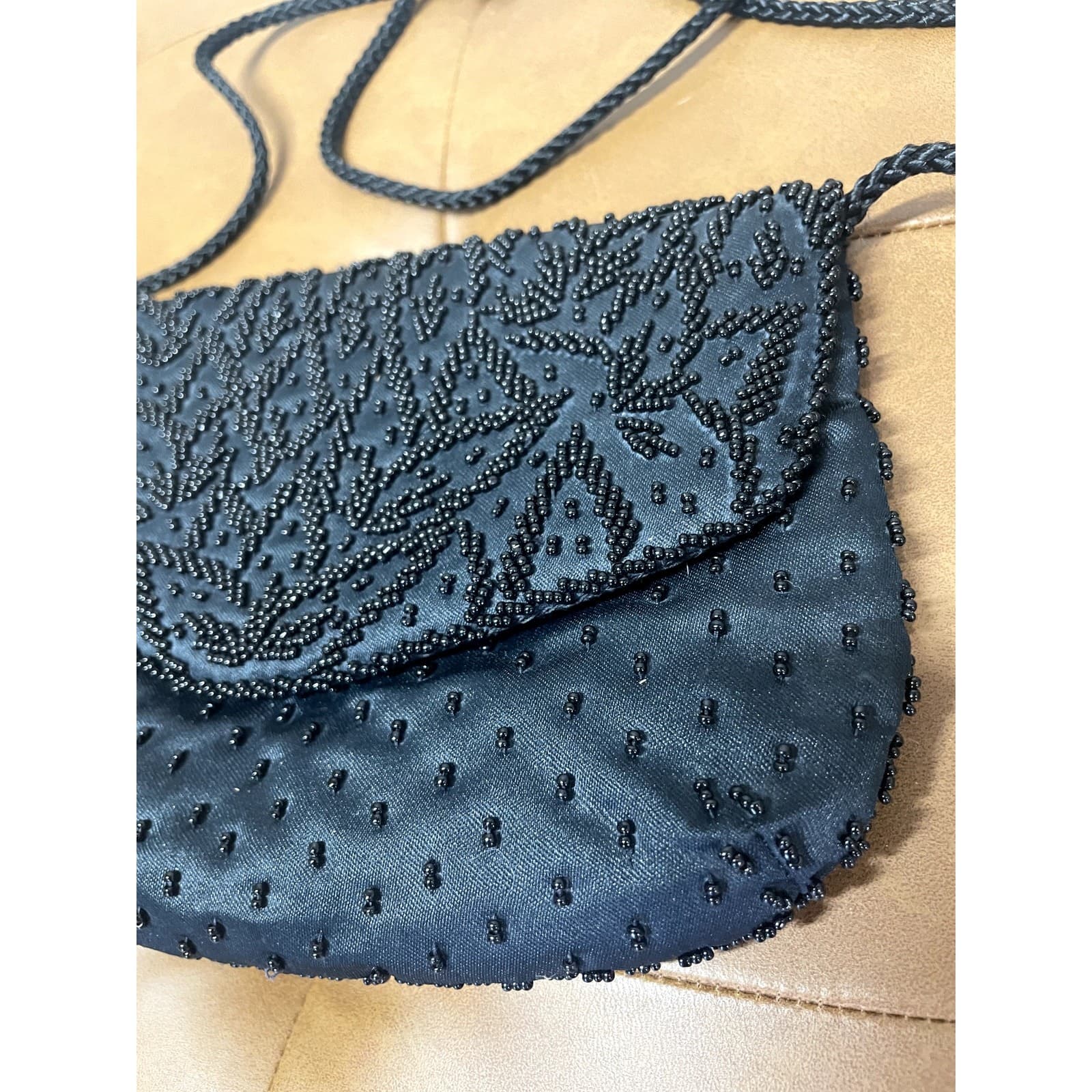 Black Vintage 2000s Beaded Crossbody/Clutch Purse - Thumbnail 2