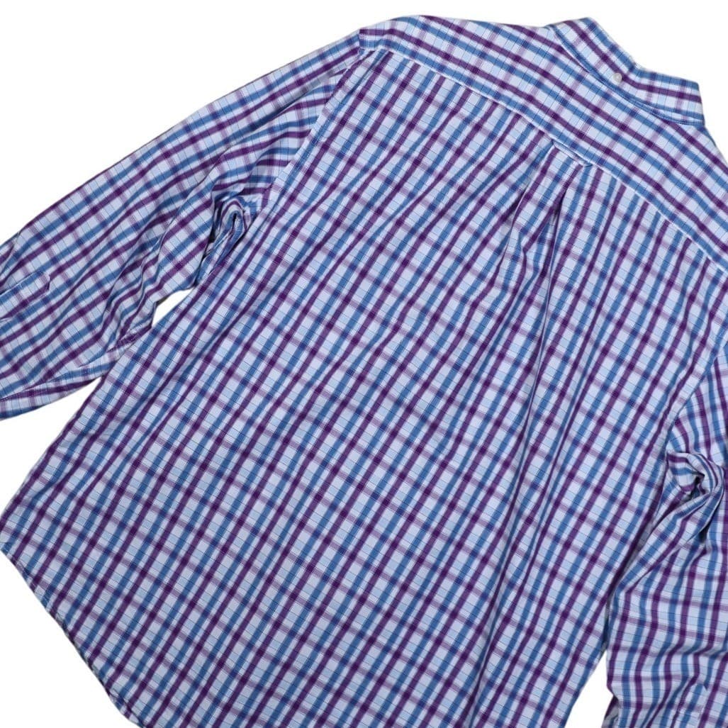 IZOD Men's Large Long Sleeve Plaid Button Down Shirt Casual Dress Shirt - Thumbnail 2