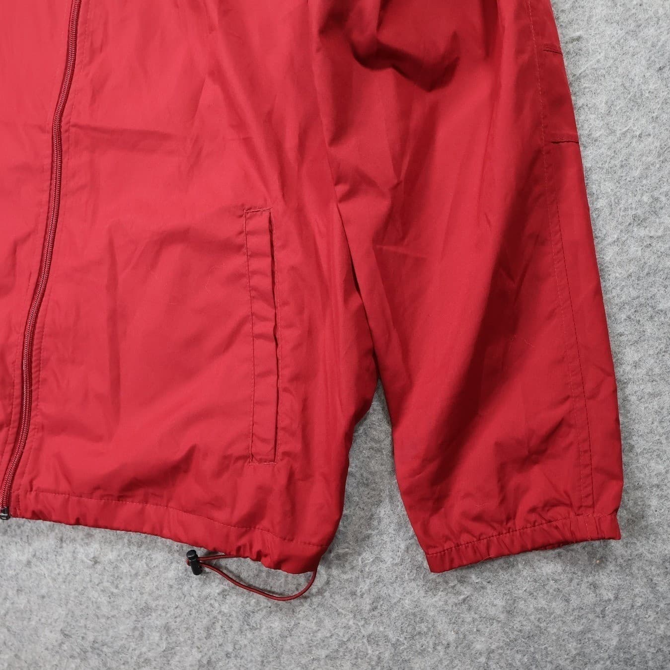 North End Windbreaker Jacket Mens Large Red Excellent Vintage Full Zip - Thumbnail 5