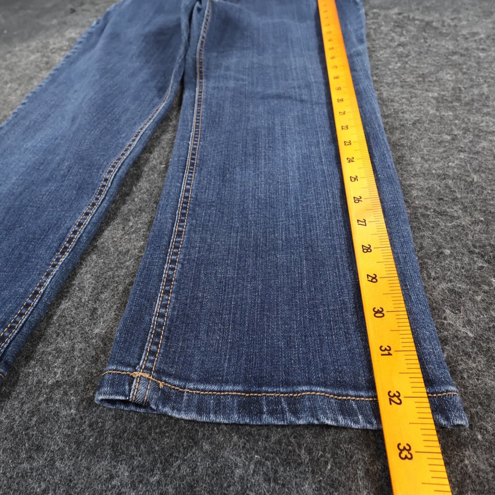 Lands' End Straight Leg Jeans Womens 10 Blue Cotton Stretch Fit 1 Casual Denim - Thumbnail 3