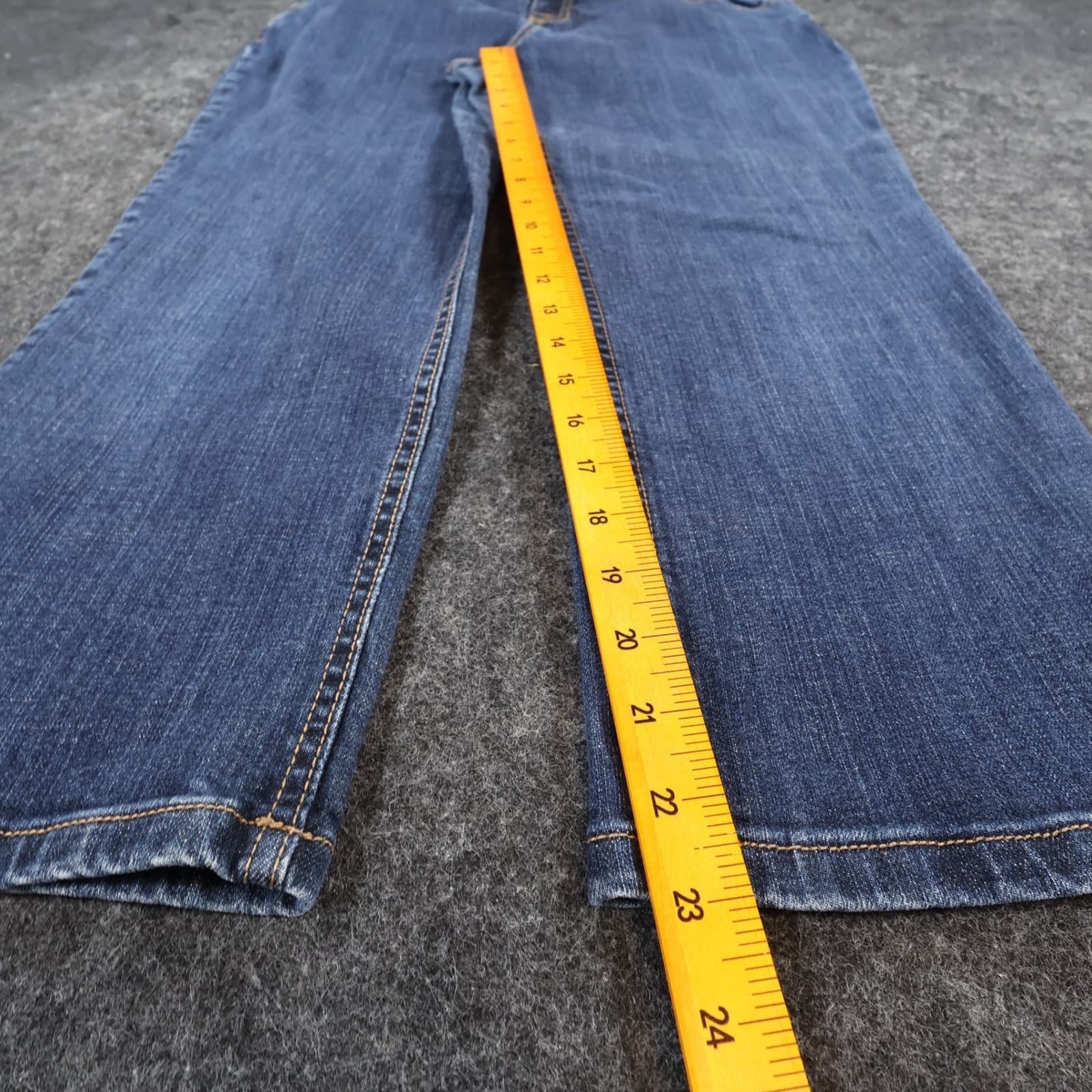 Lands' End Straight Leg Jeans Womens 10 Blue Cotton Stretch Fit 1 Casual Denim - Thumbnail 4