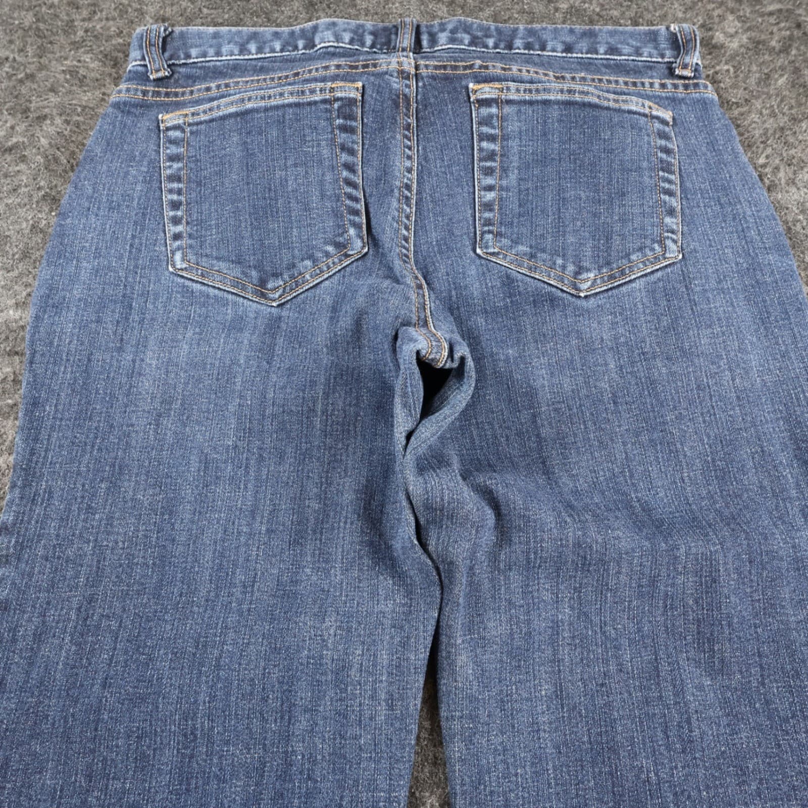 Lands' End Straight Leg Jeans Womens 10 Blue Cotton Stretch Fit 1 Casual Denim - Thumbnail 10