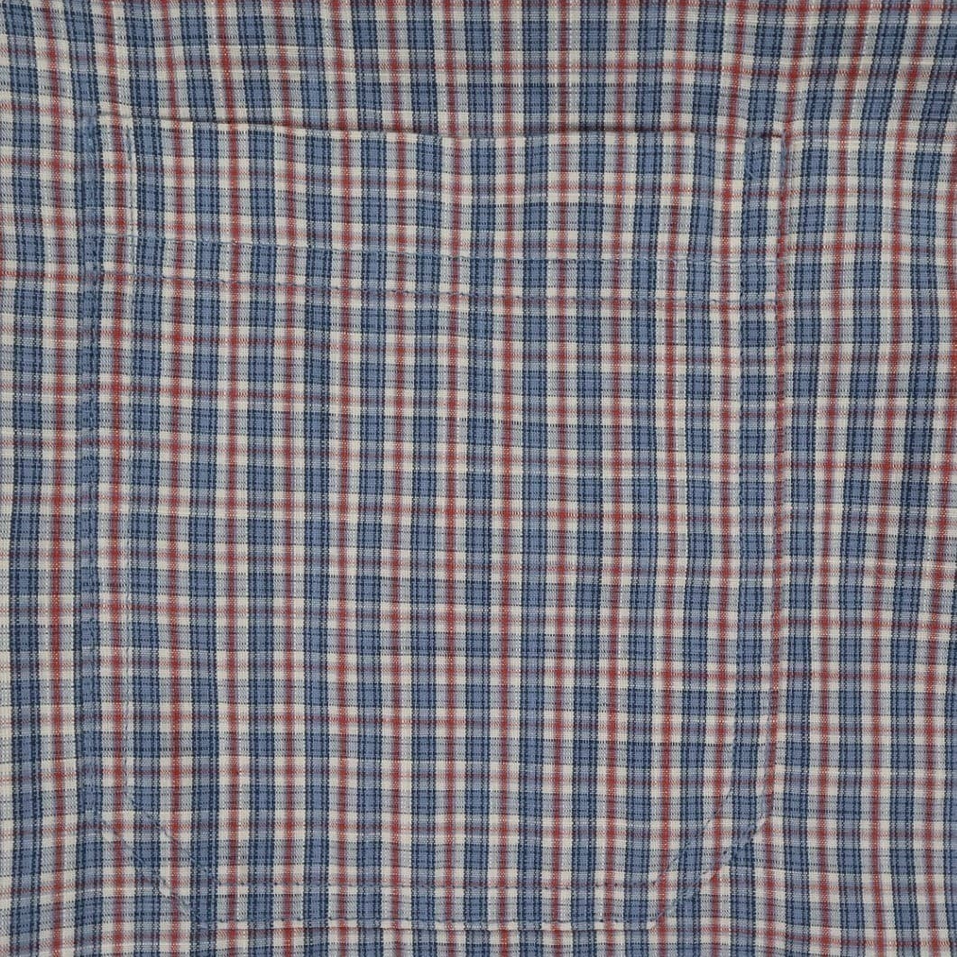 Roundtree & Yorke Button Up Shirt Mens XXL Blue NWT Plaid Short Sleeve Cotton - Thumbnail 6