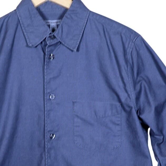 Martin Gordon Mens Medium Blue Long Sleeve Button Up Work Shirt Casual - Thumbnail 5