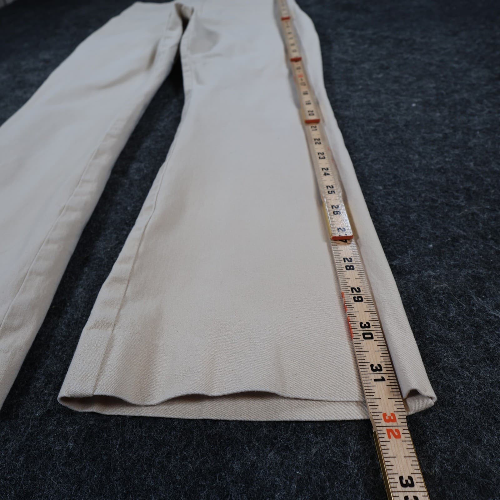 A New Day Pants Womens 2 Tan Cotton Spandex Stretch Flare Slim Leg Neutral - Thumbnail 3